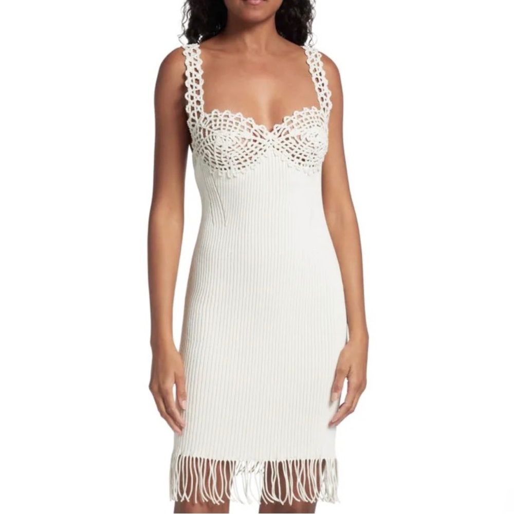 NEW PROENZA SCHOULER WHITE RIBBED MINI DRESS - Picture 1 of 12